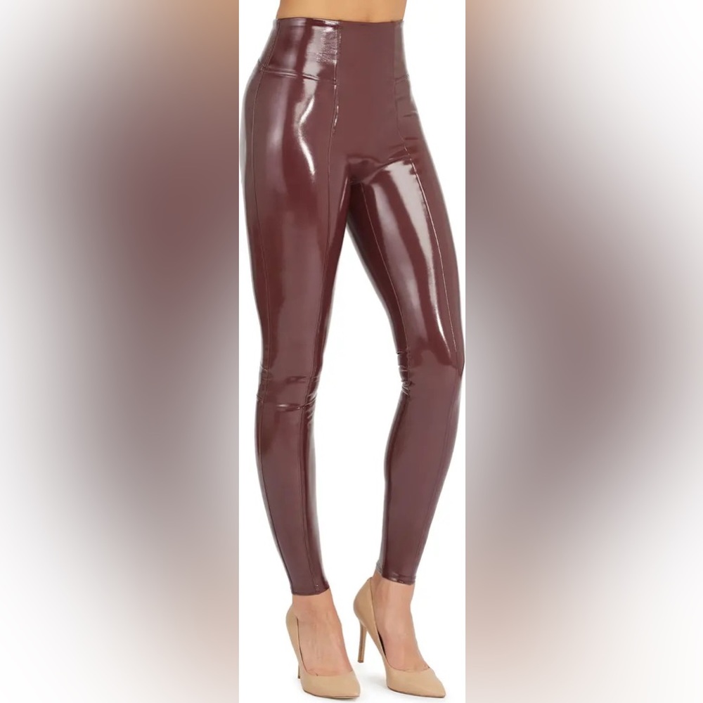 SPANX Faux Patent Leather Leggings Size S